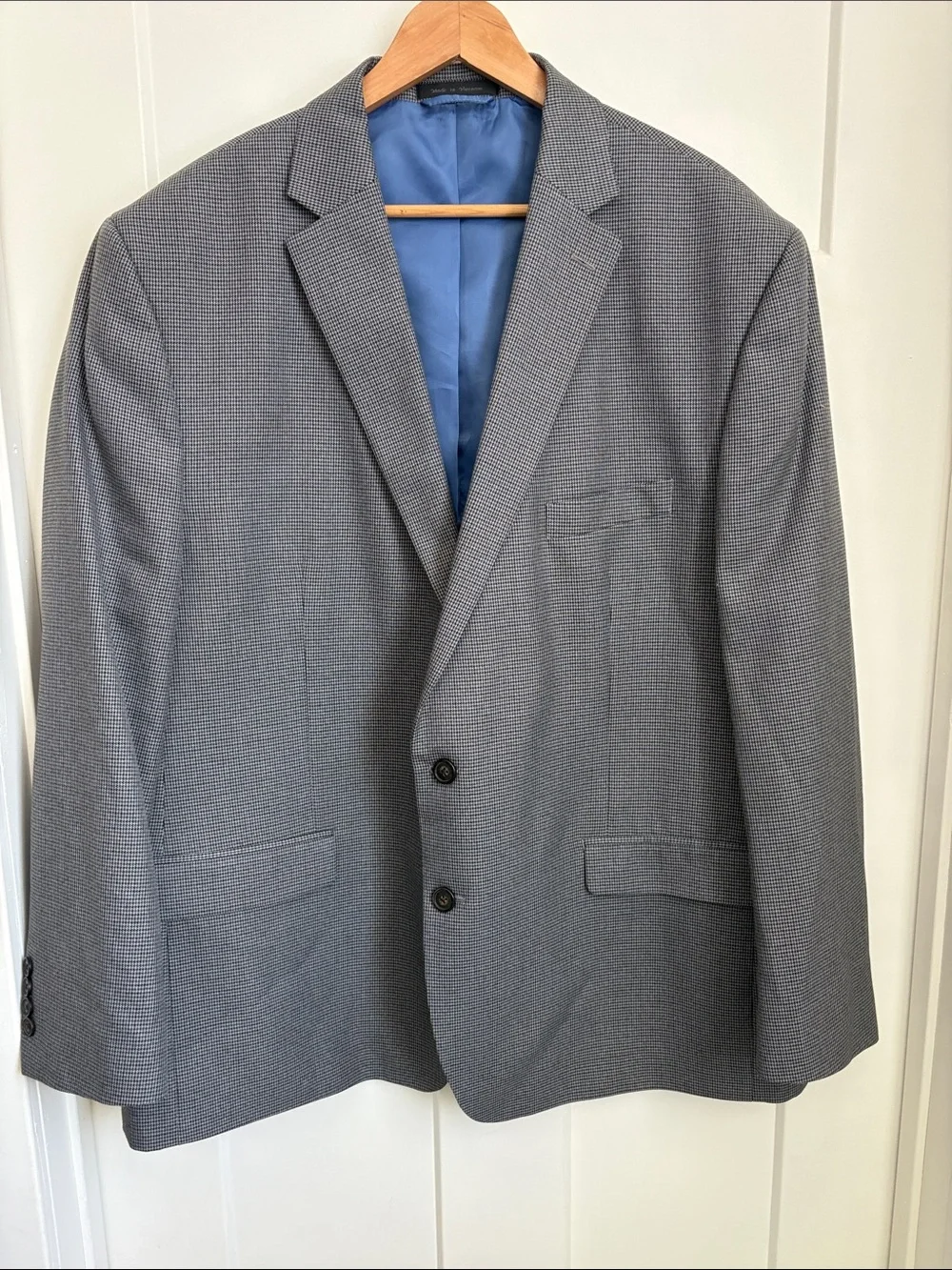 Chaps houndstooth Sport Coat with Blue Lining
